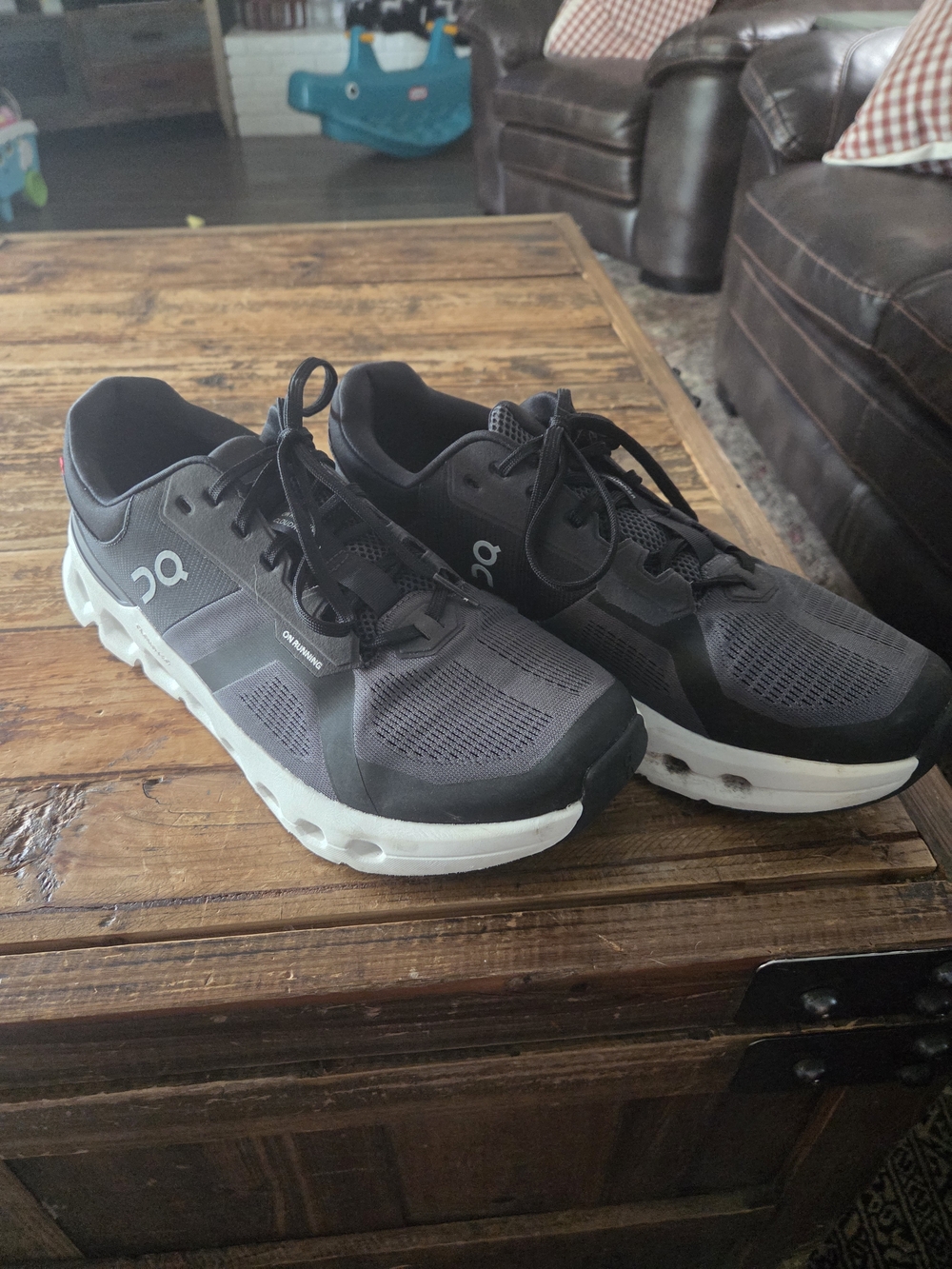 Mens On Running Running Cloudnova Black/White Performance Sneakers